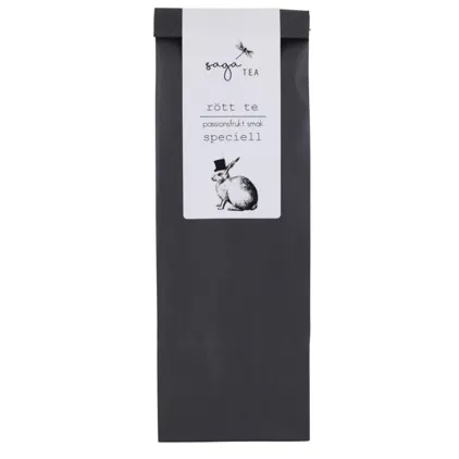 svart speciell Saga te, Red tea Speciell, taste of passionfruit