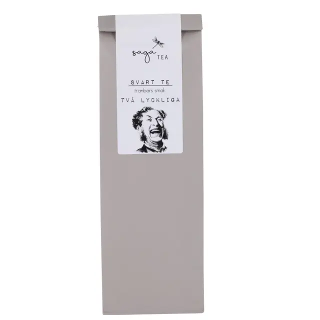 grå-två-lyckliga Saga te, Black tea Två lyckliga, taste of cranberry