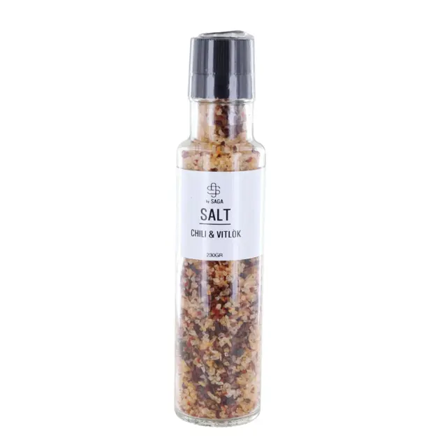 salt-chili-och-vitlök Saga Salt , Chili & Garlic 230gr