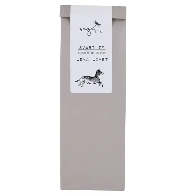 grå-leva-livet Saga te, Black tea Leva Livet, taste of lemon & liquorice