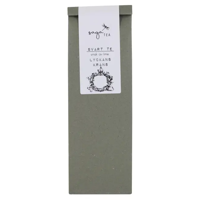 grön-lyckans-krans Saga te, Black tea Lyckans krans, taste of Lime