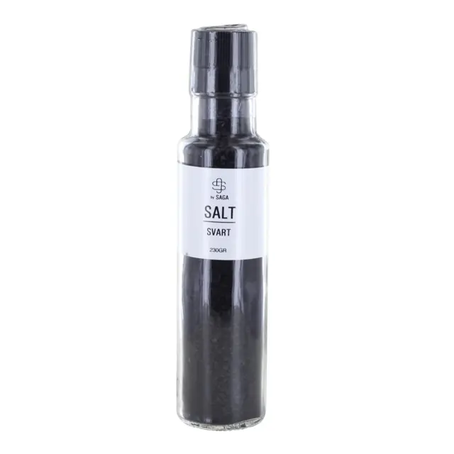 salt-svart Saga Salt, Black 230gr