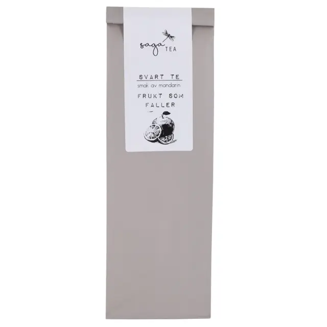 grå-frukt-som-faller Saga te, Black tea Frukt som faller, taste of tangerine