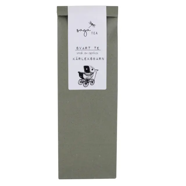 grön-kärleksbarn Saga te, Black tea Kärleksbarn, taste of apricot