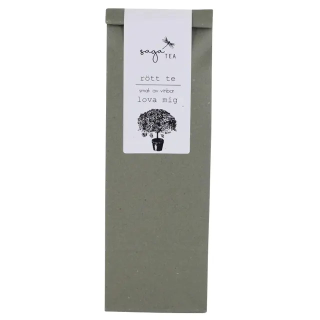 grön-lova-mig Saga te, Red tea Lova mig, taste of currant