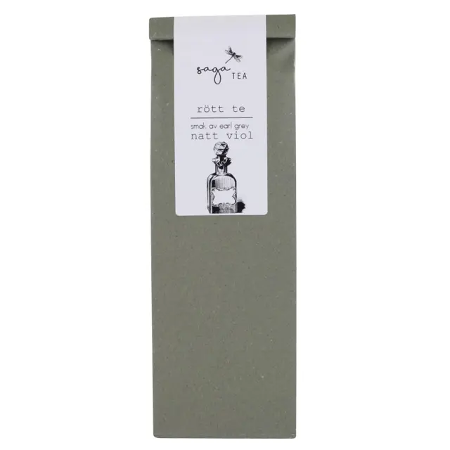 grön-natt-viol Saga te, Red tea Natt Viol, taste of earl grey