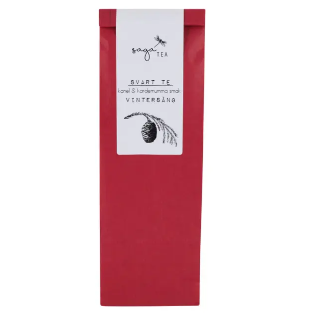 röd-vintersång Saga te, Black tea Vintersång, taste of cinnamon & cardamon