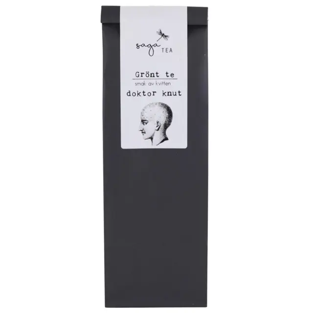 svart green tea doktor-knut Saga te, Green tea Doktor Knut, taste of quince