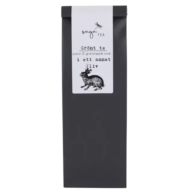 svart green tea i-ett-annat-liv Saga te, Green Tea I ett annat liv, taste of pear & pomegranate