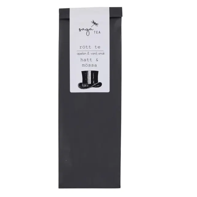 svart hatt-&-mössa Saga te,Red tea Hatt & Mössa, taste of orange & vanilla