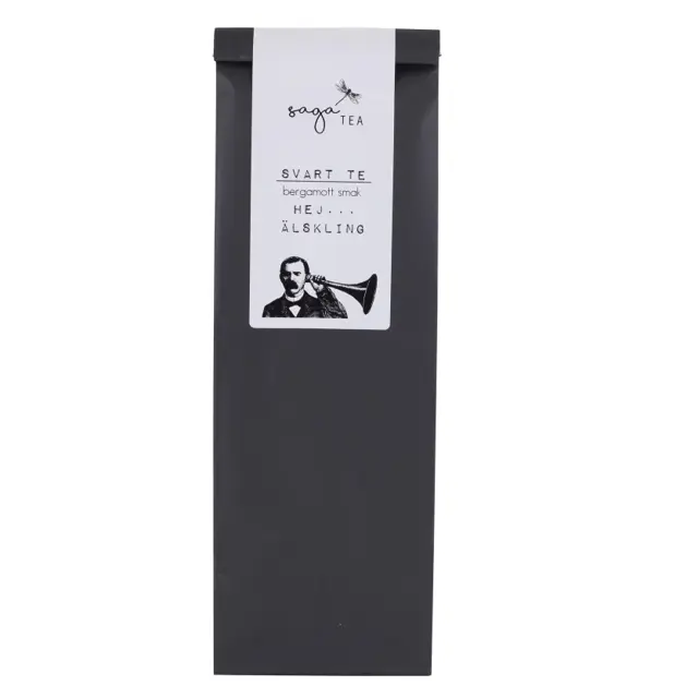 svart-hej-älskling Saga te, Black tea Hej Älskling, taste of bergamott