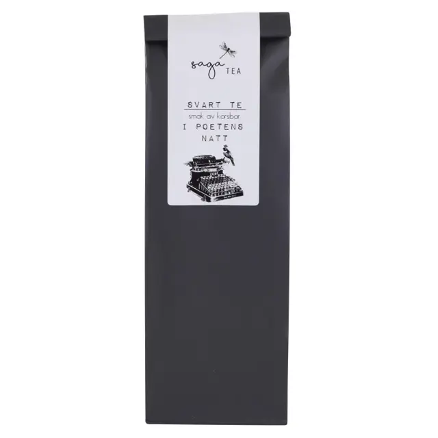 svart-i-poetens-spår Saga te, Black tea I poetens natt, taste of cherry
