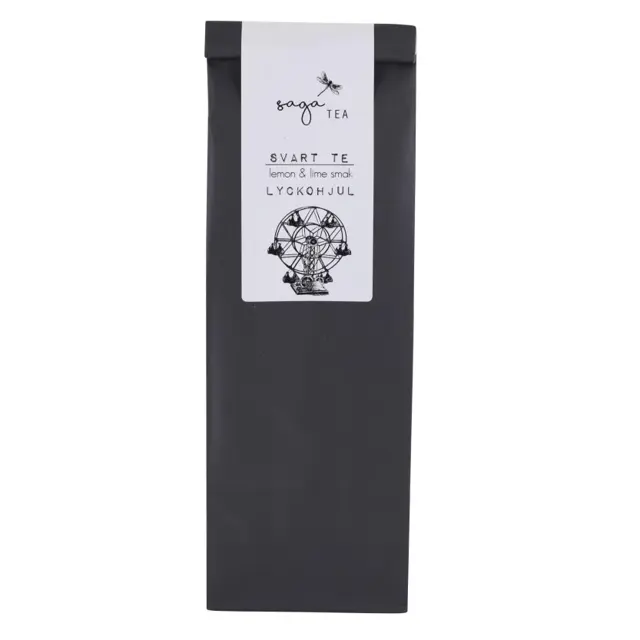 svart-lyckohjul Saga te, Black tea Lyckohjul, taste of lemon & lime
