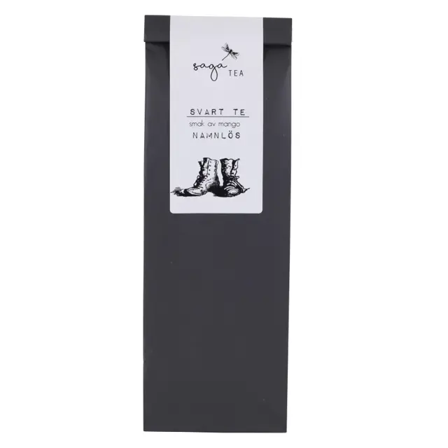 svart-namnlös Saga te, Black tea Namnlös, taste of mango