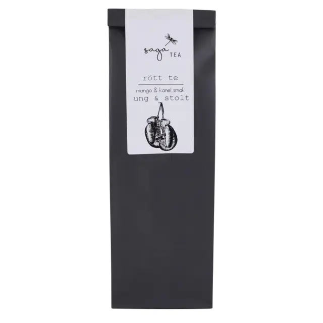 svart ung och stolt Saga te, Red tea Ung & Stolt, taste of mango & cinnamon