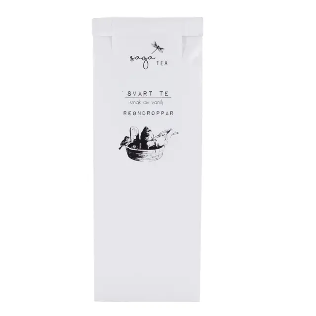 vit-regndroppar Saga te, Black tea Regndroppar, taste of vanilla