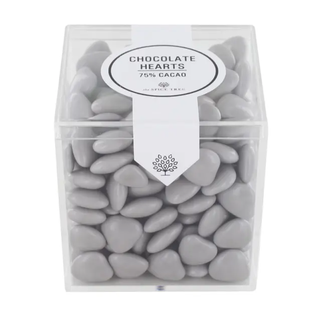 grå-små-hjärtan TST Chocolate Hearts Grey 190gr