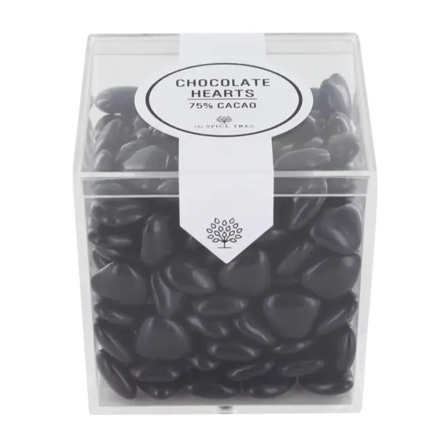 svarta-små-hjärtan TST Chocolate Hearts, Black 190gr