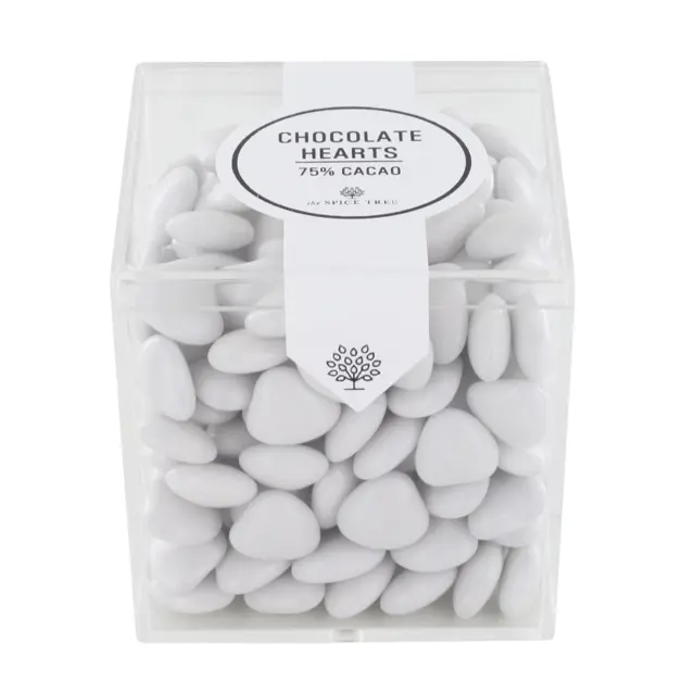 vita-små-hjärtan TST Chocolate Hearts White 190gr