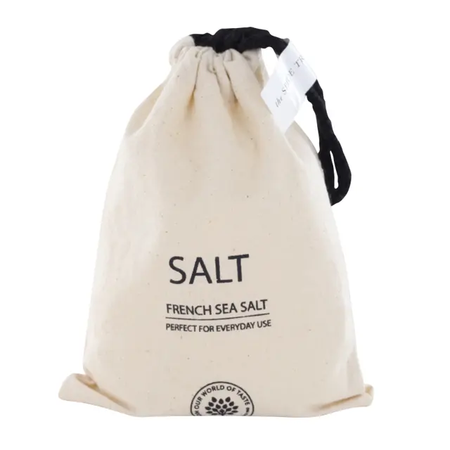 fleur-de-sel-i-tyg-påse TST French Seasalt, Fleur de Sel 250gr in linen bag NEW!