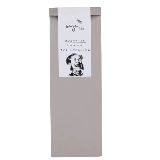 grå-två-lyckliga Saga te, Black tea Två lyckliga, taste of cranberry