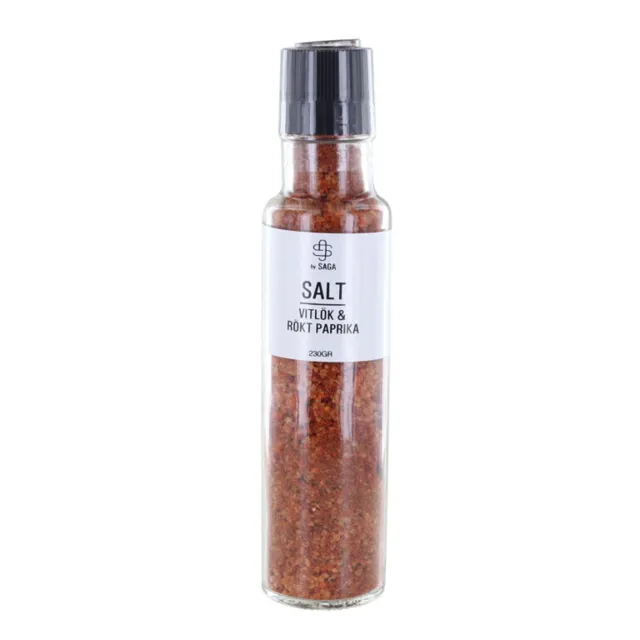 salt-vitlök-och-rökt-paprika Saga Salt, Garlic with smoked paprika 230gr