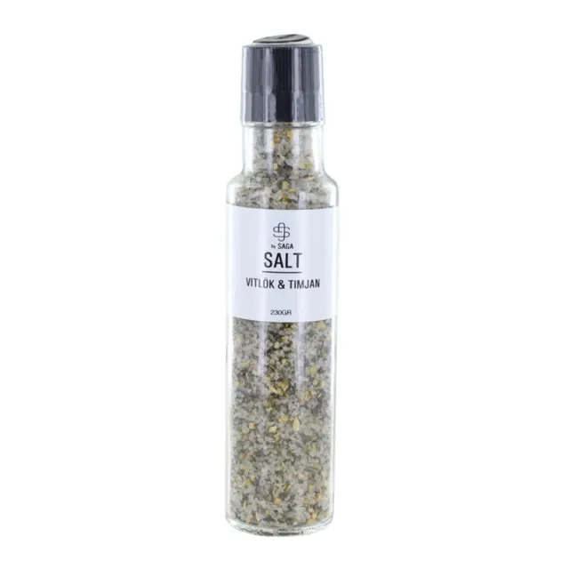 salt-vitlök-och-timjan Saga Salt ,Garlic & Thyme 230gr