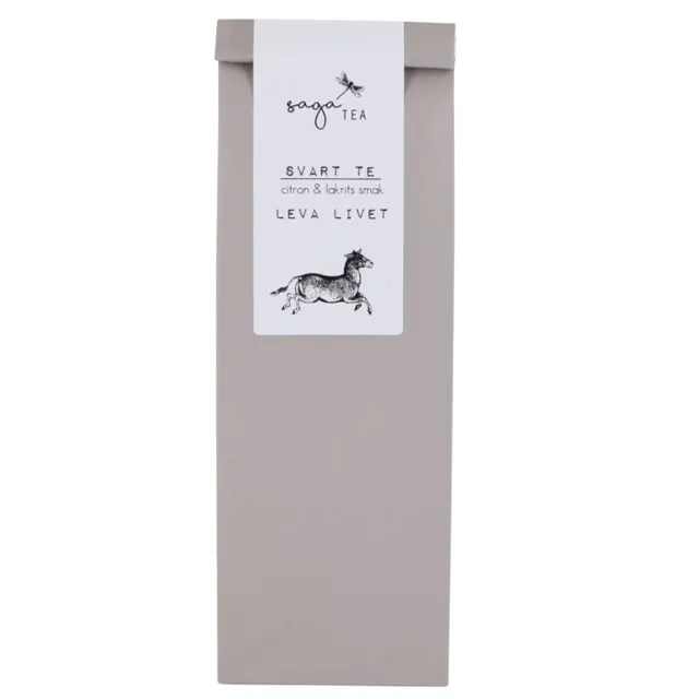 grå-leva-livet Saga te, Black tea Leva Livet, taste of lemon & liquorice