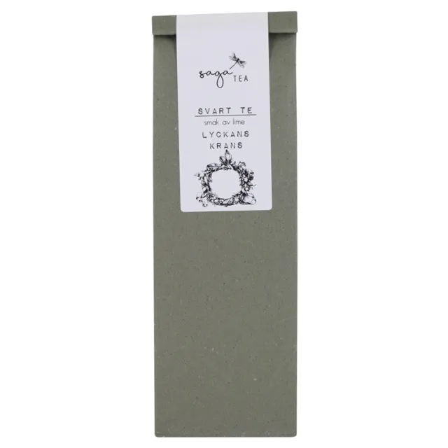 grön-lyckans-krans Saga te, Black tea Lyckans krans, taste of Lime