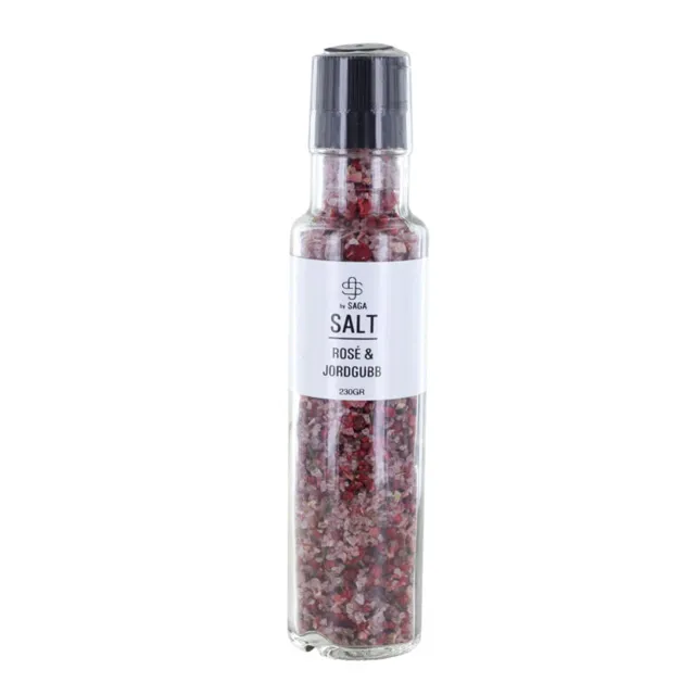 salt-rose-och-jordgubb Saga Salt, Strawberry & Pinkpepper 230gr