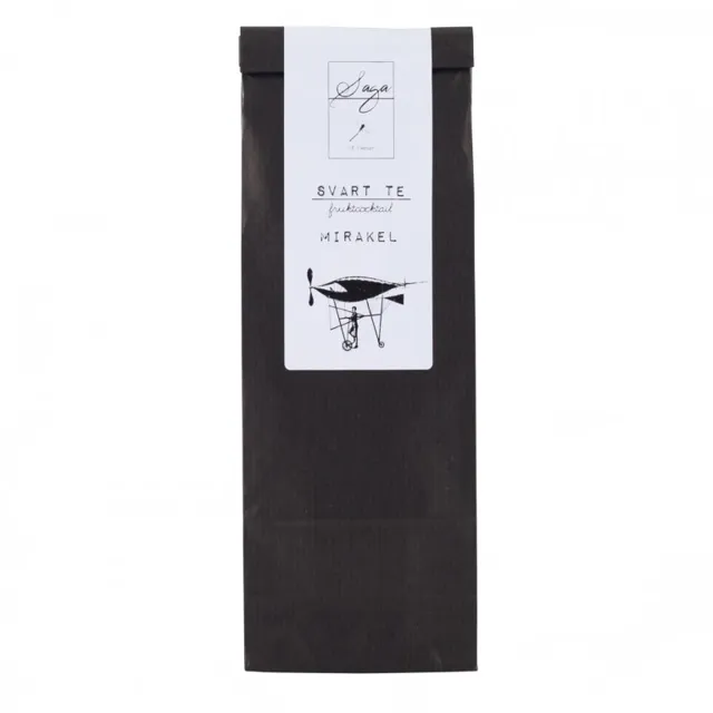 svart mirakel Saga te, Black tea Mirakel, taste of fruit cocktail