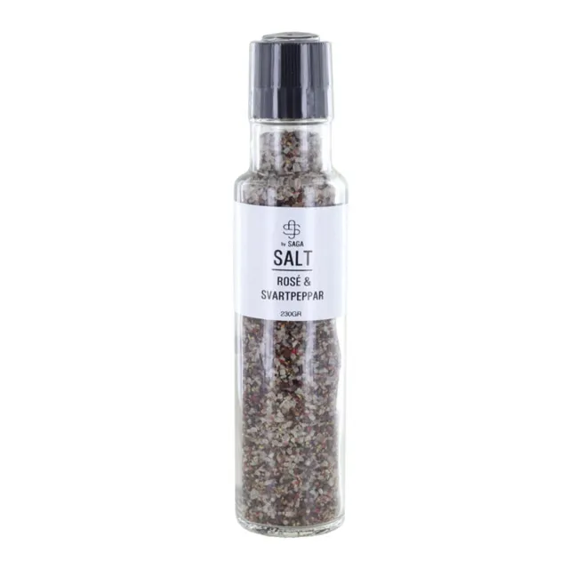 salt-rose-och-svartpeppar Saga Salt, Pink & Blackpepper 230gr