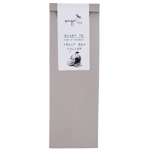 grå-frukt-som-faller Saga te, Black tea Frukt som faller, taste of tangerine