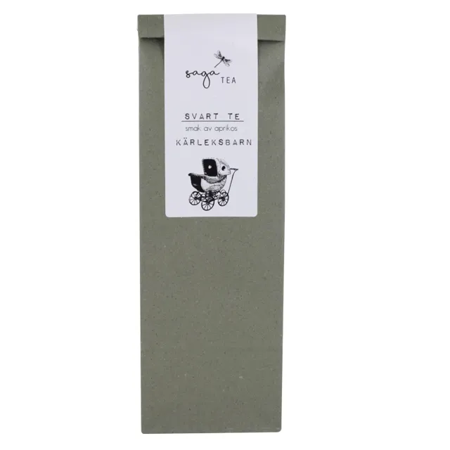 grön-kärleksbarn Saga te, Black tea Kärleksbarn, taste of apricot