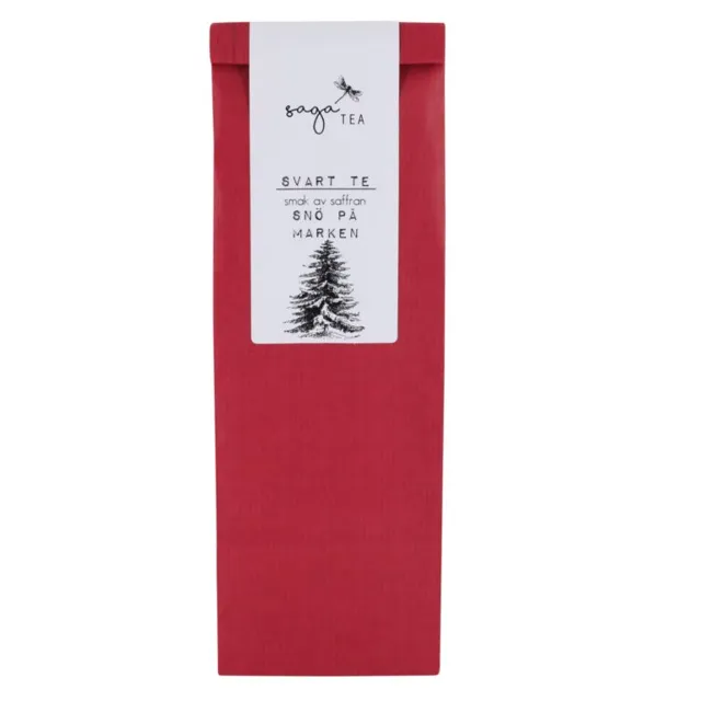 röd-snö-på-marken- Saga te, Black tea Snö på marken, taste of saffron