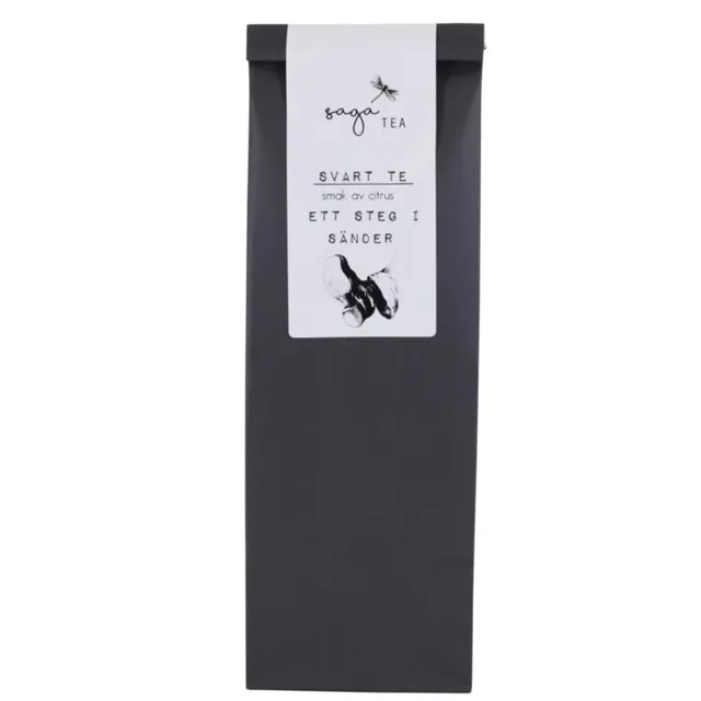 svart-ett-steg-i-sänder Saga te, Black tea Ett steg i sänder, taste of citrus