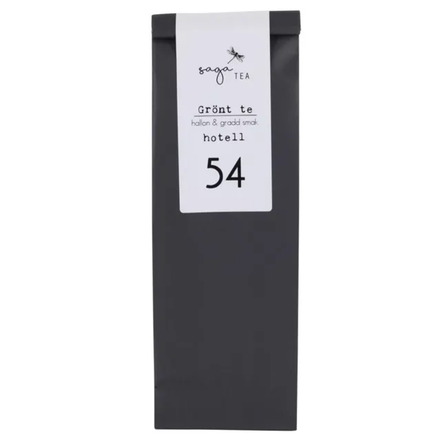 svart green tea hotell-54 Saga te, Green tea Hotell 54, taste of raspberry & cream