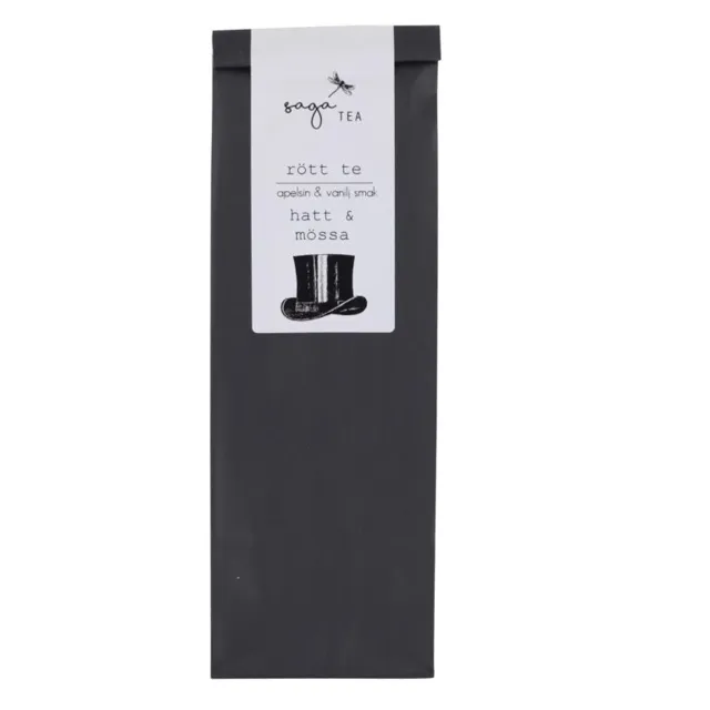 svart hatt-&-mössa Saga te,Red tea Hatt & Mössa, taste of orange & vanilla