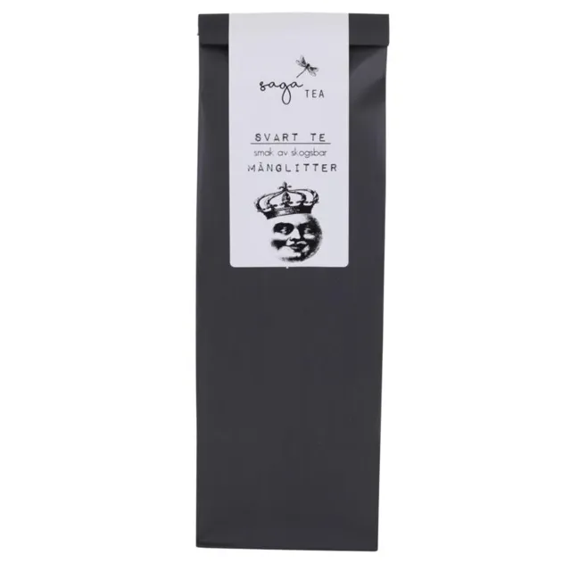 svart-månglitter Saga te, Black tea Månglitter, taste of forest berries
