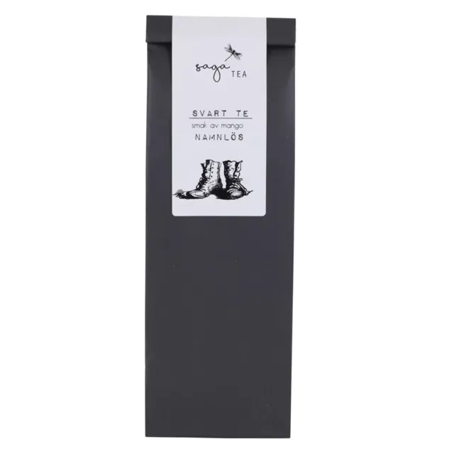 svart-namnlös Saga te, Black tea Namnlös, taste of mango