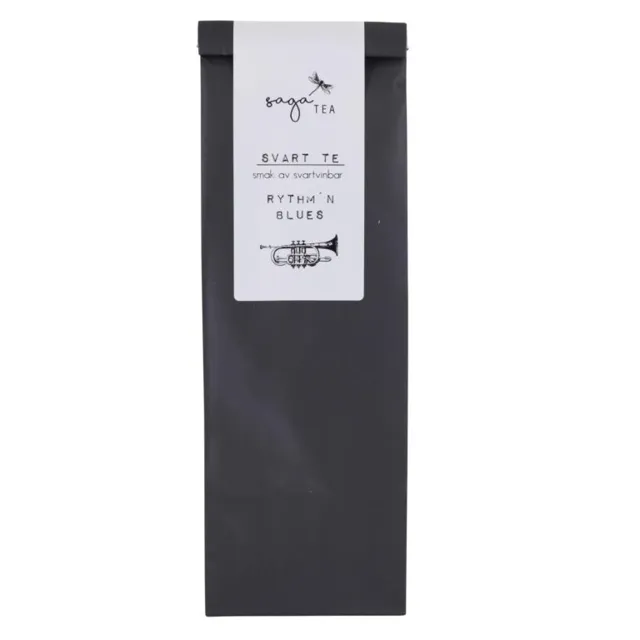 svart-rythm-blues Saga te, Black tea Rythm'n Blues, taste of blackcurrant