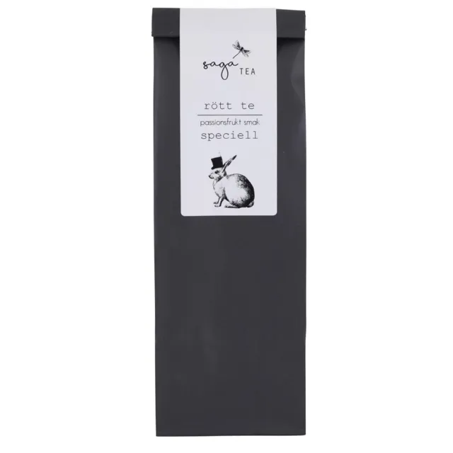 svart speciell Saga te, Red tea Speciell, taste of passionfruit