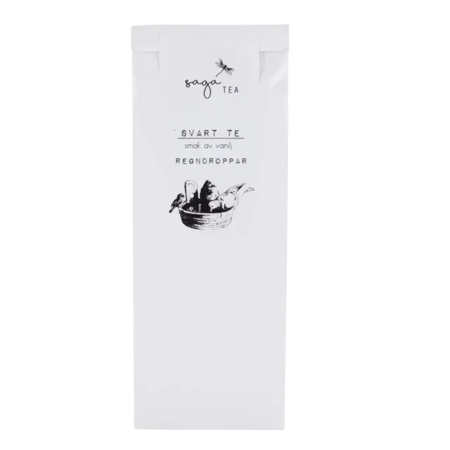 vit-regndroppar Saga te, Black tea Regndroppar, taste of vanilla