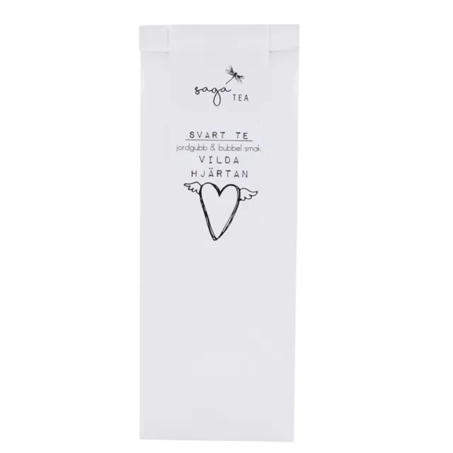 vita-vilda-hjärtan Saga te, Black tea Vilda hjärtan, taste of strawberry & marc de champagne
