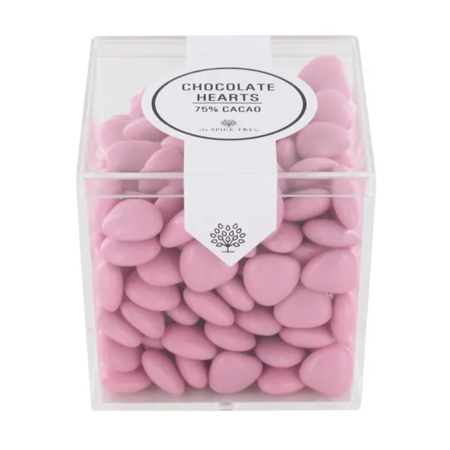 rosa små hjärtan TST Chocolate Hearts Pink 190gr