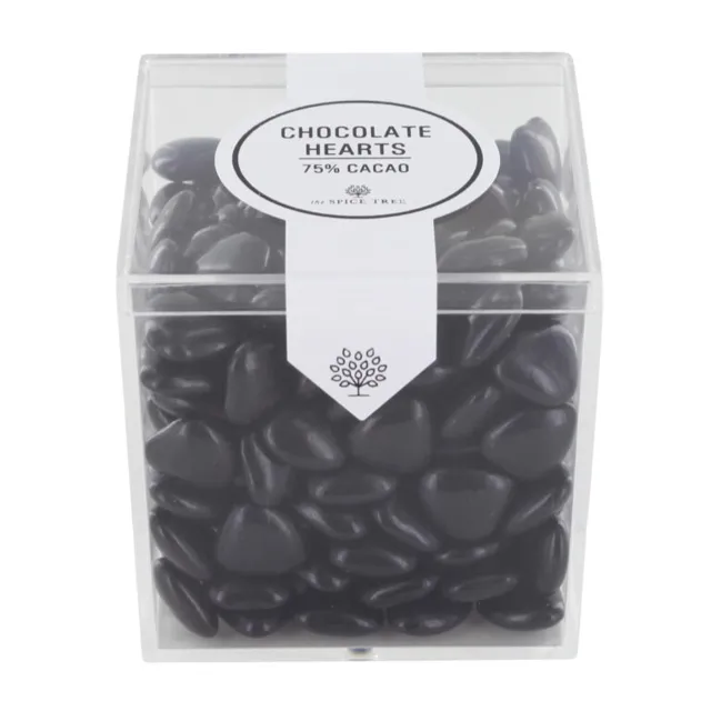 svarta-små-hjärtan TST Chocolate Hearts, Black 190gr