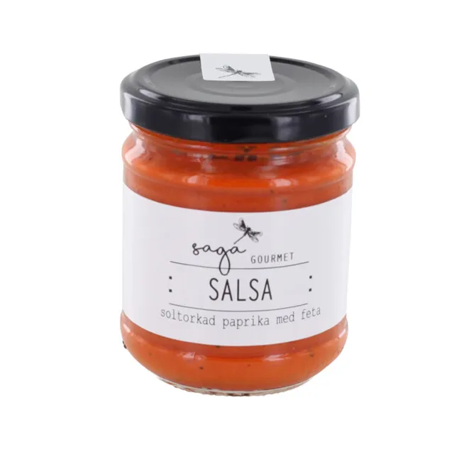 Saga salsa Saga Salsa Soltorkad paprika med fetaost 200gr