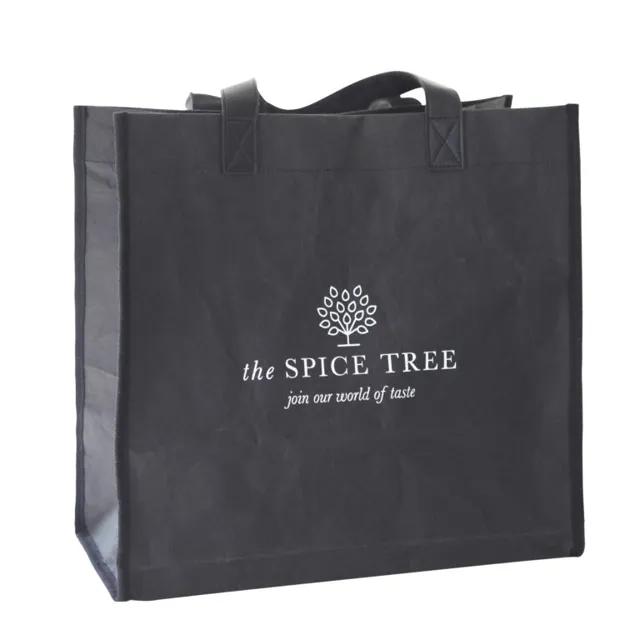 tst-shopping-bag TST Waterproof & washable Kraft Paper Tote Bag Black 40x40x19cm NEW!